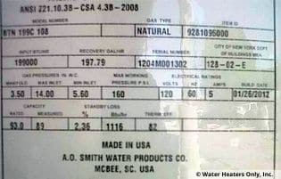 coverr 315x201 © (1) Commercial water heater rating plate